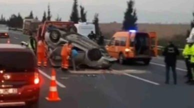 Otomobil önce tıra ardından bariyerlere çarptı: 1ölü, 1 yaralı
