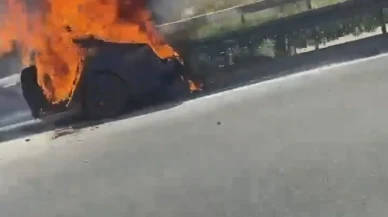 Tesla alev alev yandı