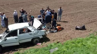 9 kişinin bindiği otomobil takla attı: 6'sı çocuk, 9 yaralı