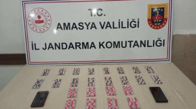 Amasya'da 336 adet sentetik ecza hap ele geçirildi