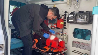 Babasını yaralayıp yoldan geçen adamın boğazına sarıldı