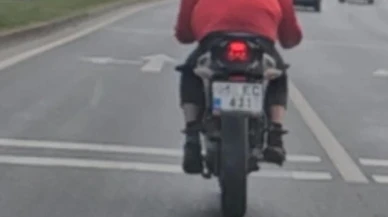 Dur ihtarına uymayan motosiklet sürücüsüne 48 bin lira ceza