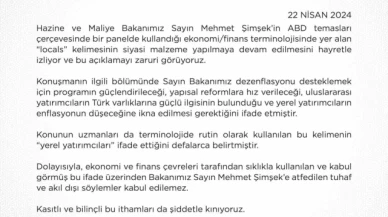 Hazine ve Maliye Bakanlığı "locals" kelimesi ile ilgili açıklamada bulundu