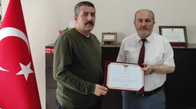 Müftü Kaya’dan Hayırsever İş İnsanına Teşekkür Belgesi
