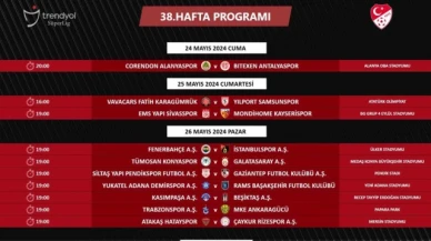 Trendyol Süper Lig'de son haftanın programı açıklandı