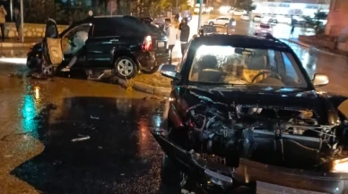 Yağışlı hava kazalara neden oldu: 6 yaralı