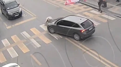 Yaya geçidinde küçük kız çocuğuna çarptı