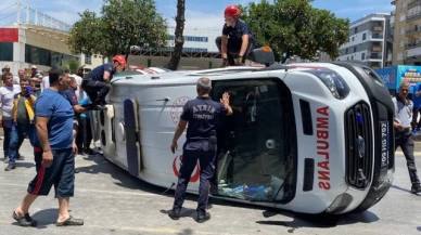 Devrilen ambulanstaki hasta hayatını kaybetti
