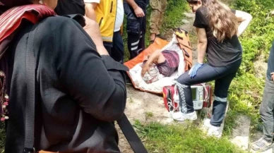 Kalp krizi geçiren yaşlı kadına sağlık ekiplerinden patika yolda müdahale