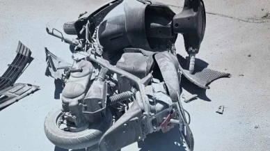 Merzifon'da kaza yapan motosiklet alev aldı: 1 yaralı