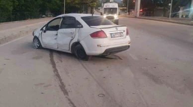 Otomobil taklalar atarak karşı şeride geçti