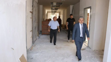 Türkmen, Yapımı Devam Eden İlkokul İnşaatını Yerinde İnceledi