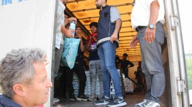 Amasya'da alüminyum yüklü tırdan 23 kaçak göçmen çıktı