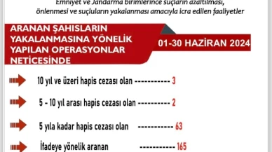 Araması Bulunan 233 Şahıs Yakalandı