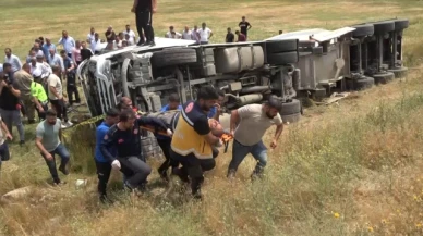 Çimento aracı kaza yaptı: 1 yaralı