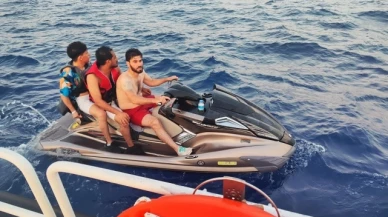 Jet ski ile kaçmaya çalıştılar