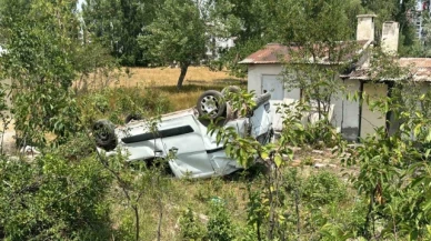 Ölüm virajında takla attı, 1 yaralı