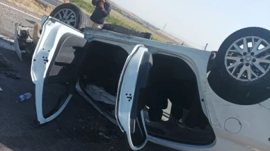 Sürücüsünün kontrolünden çıkan otomobil takla attı: 5 yaralı