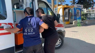 Üst geçitten 2. kez atlamak isteyen genci adliye polisleri yakaladı