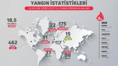 Yumaklı, ülkelere göre orman yangınları istatistiklerini paylaştı