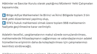 Adalet Bakanı Tunç: "Toplam 968 yeni mahkeme kuruluyor"