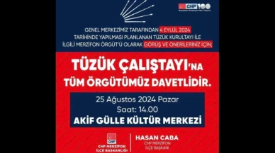 Caba, Tüzük Çalıştayı'na davette bulundu