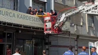 Damdan düşen kadın itfaiye tarafından kurtarıldı