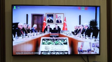 Doruk, Yerlikaya ve Tekin'in başkanlığında yapılan toplantıya VKS üzerinden katıldı