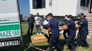 Kundaklanan yayla evindeki 3 cenaze otopsi için Adli Tıp Kurumu'na gönderildi
