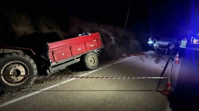 Otomobil traktöre arkadan çarptı: 1 ölü, 3 yaralı