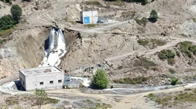 Taşova'da HES'te heyelan