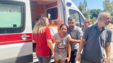 Yanan evinin ardından gözyaşlarına boğuldu