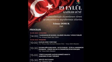 Amasya’da Gaziler Günü programı belli oldu