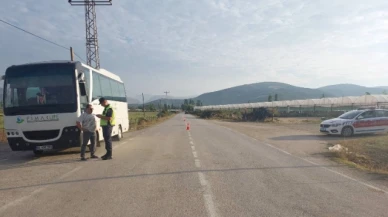 Amasya'da servis araçları denetlendi