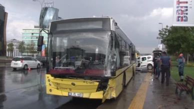 Maltepe'de İETT otobüsünün karıştığı zincirleme kaza: 4 yaralı
