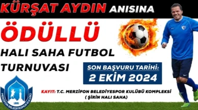 Merzifon'da Ödüllü Halı Saha Futbol Turnuvası Düzenlenecek
