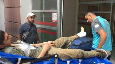 Odun keserken motorlu testereyle ayağını kesti
