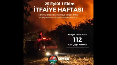 Özalp; "Tüm itfaiyecilerimize başarılar dilerim"
