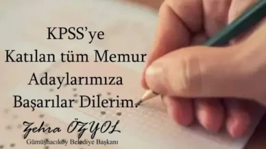 Özyol, KPSS'ye Girecek Adaylara Başarılar Diledi