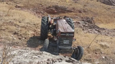 Şarampole devrilen traktörün sürücüsü öldü