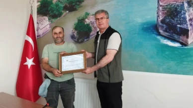 Yangının Kahramanlarına Teşekkür Plaketi Verildi