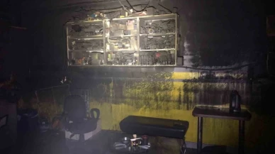 Amasya'da oto tamirhanesinde yangın: 2 araç zarar gördü