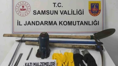 Kaçak kazı yapan 3 kişi yakalandı