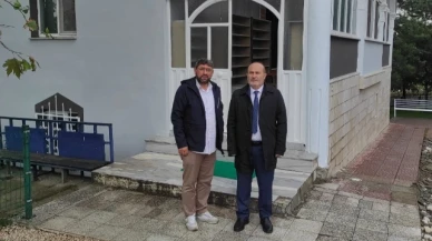 Kaya Geçit Camii'ndeki Çalışmaları İnceledi