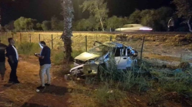 Kontrolden çıkan otomobil takla attı: 1 ölü, 3 yaralı
