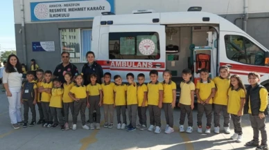 Merzifon'da ilkokul öğrencilerine 112 anlatıldı