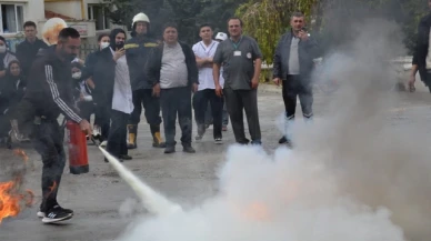 Taşova'da hastanedeki tatbikat gerçeğini aratmadı