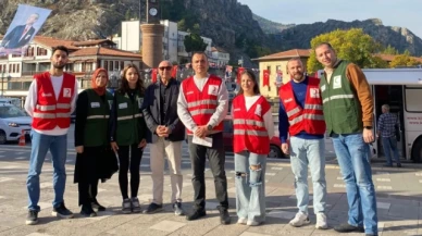 Amasya'da Yeşilay'dan Kızılay'a destek