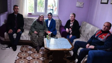 Güneş Şehit Barış Çemrek'in ailesi ile Coşkun'u ziyaret etti