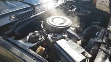 Hareket halindeki Fiat Tofaş alev alev yandı
